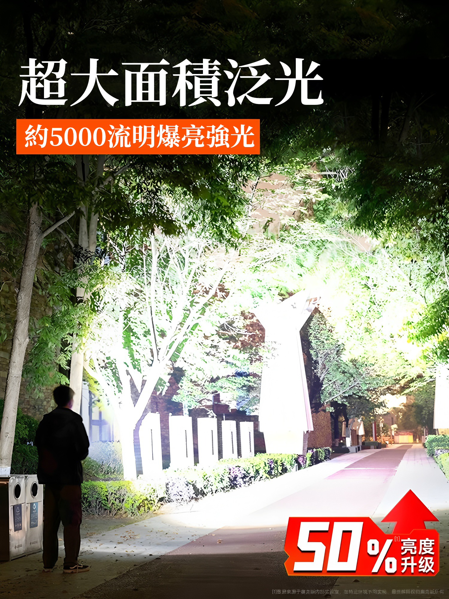 奧克斯銀龍強光手電筒超亮雷射戶外鐳射巡邏家用遠射長續航大功率，遠射5000++超長續航，全新6大升級，照明更亮！更耐用！